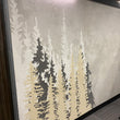 Load image into Gallery viewer, Gray microtopping wall multi color tree stencil in an office setting