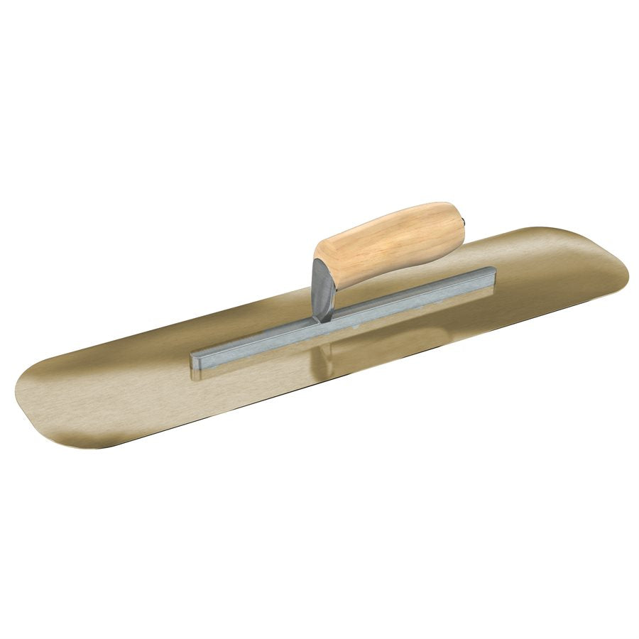 Steel City Trowels by Bon Golden Stainless Steel Round Corner Trowel - 18" x 5"