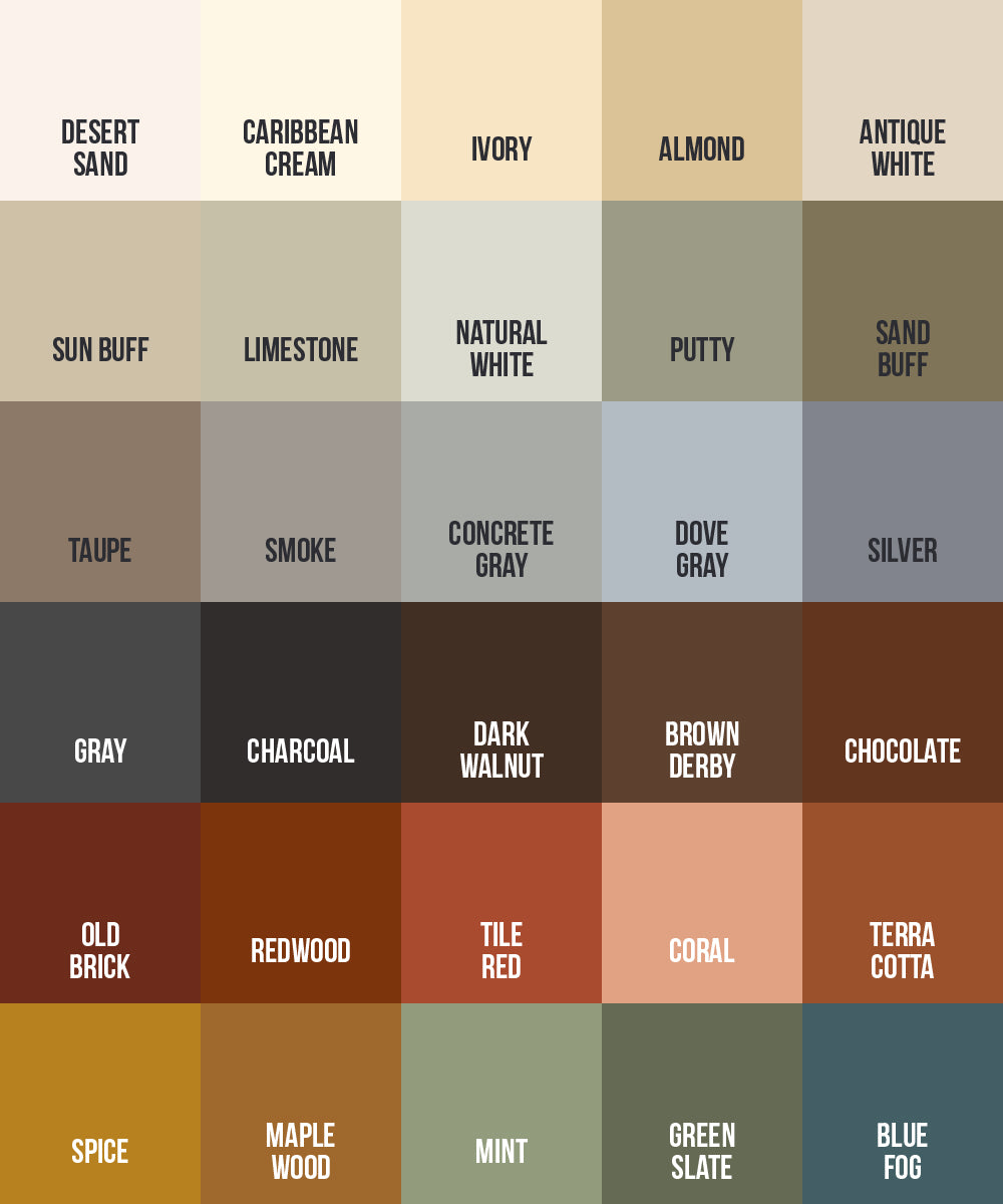 Walbec Color Chart ColorTec Acrylic WB - 1 Gallon – DIYCONCRETE.COM